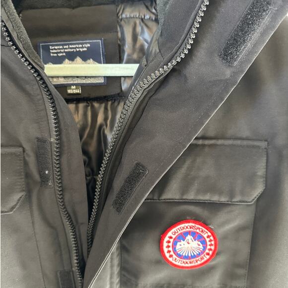 Vintage Free & Spirit Men’s Outdoorsport Hooded Puffer Parka Military Jacket M - Picture 6 of 12